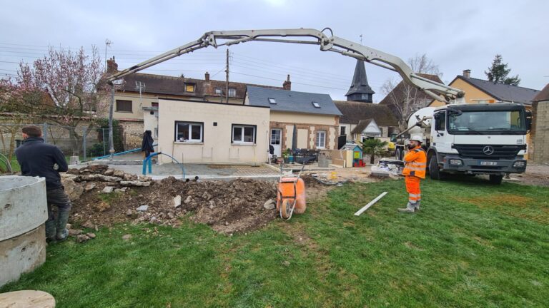 Travaux d'une extension de maison